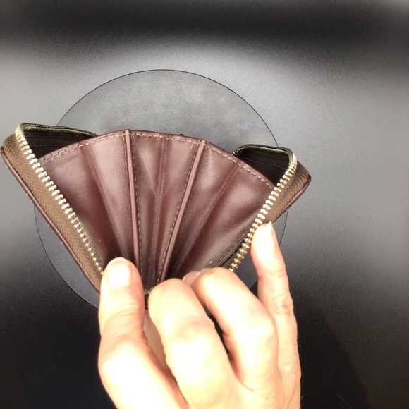 Coach Bags | Coach Heritage Signature Stripe Pvc Zip Around Accordion Wallet - Picture 8 of 11